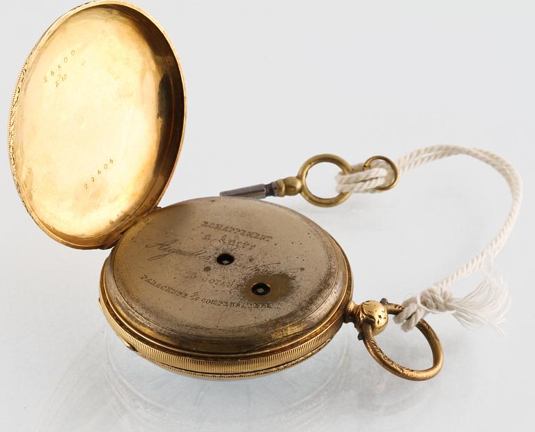 FICKUR, 18K guld, ca 1800-talets andra hälft.