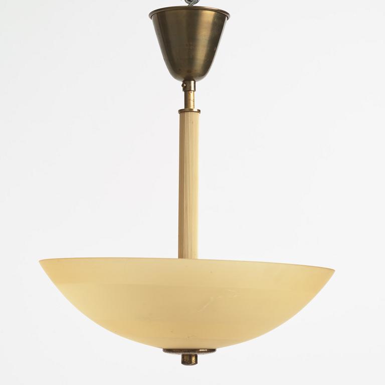 Erik Tidstrand, a model "30004" ceiling lamp, Nordiska Kompaniet, Sweden, 1930s-40s.