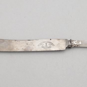 Bestick, 3 delar, silver, modell "Louis XVI", GAB, Stockholm 1909.