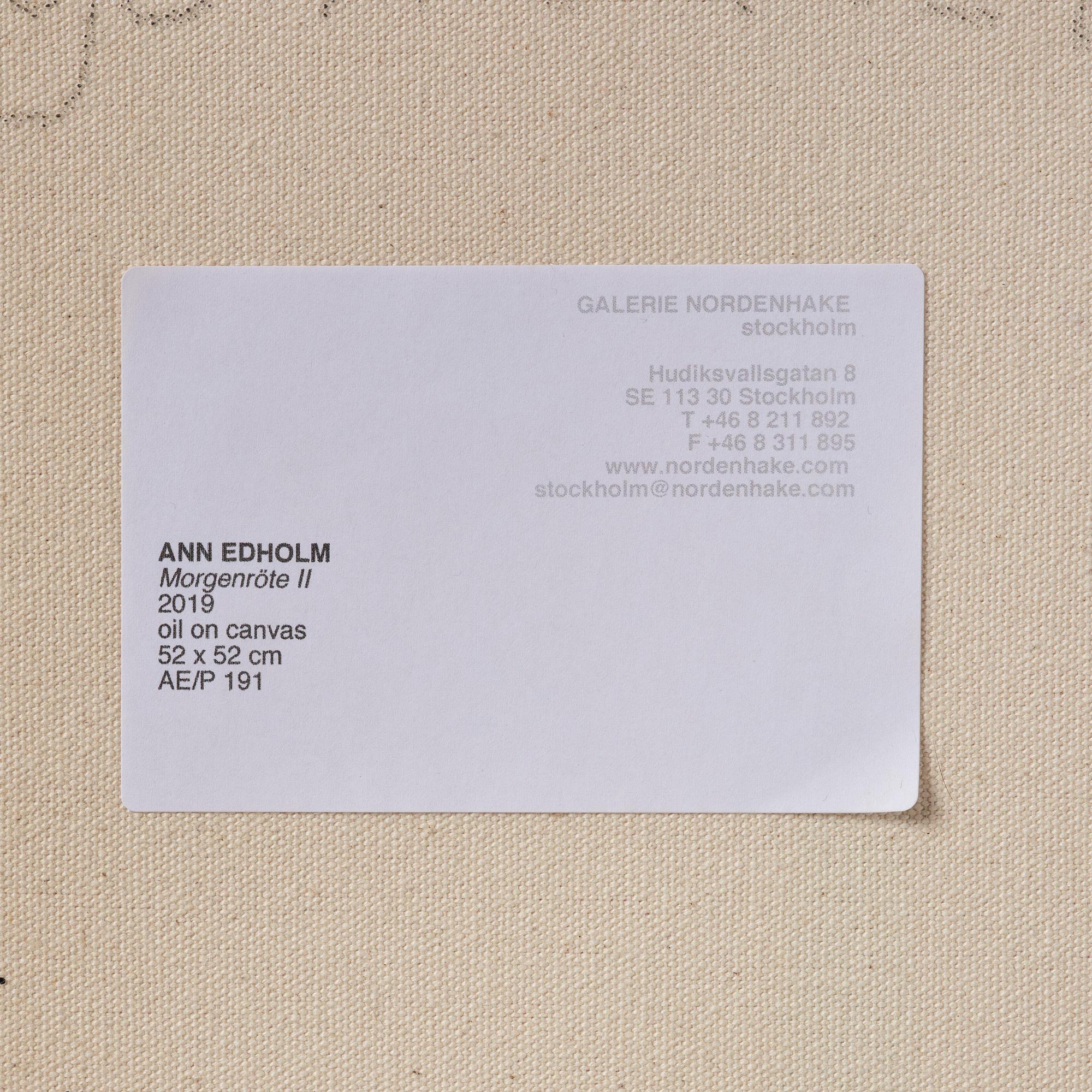 Ann Edholm, "Morgenröte II".