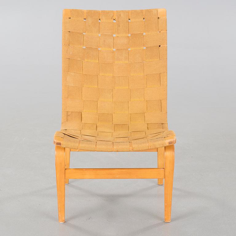 A lounge chair, model "Eva", designed by Bruno Mathsson for Firma Karl Mathsson, dated 1941.