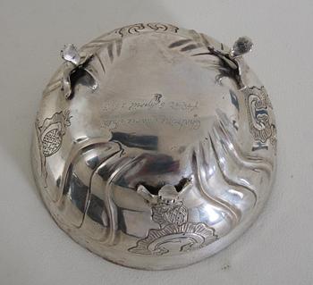 SOCKERSKÅL, silver, trol. Bonne Bonnesen. Danmark, omkring 1800.