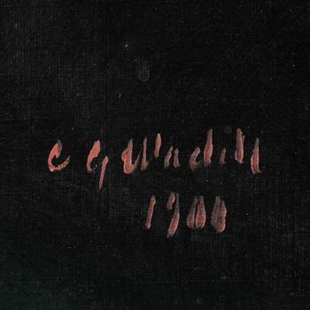 CARL GABRIEL WADELL, olja på duk. Sign o dat 1908.