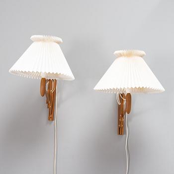 Erik Hansen, vägglampor, ett par, "Saxelampe", Le Klint, Danmark.