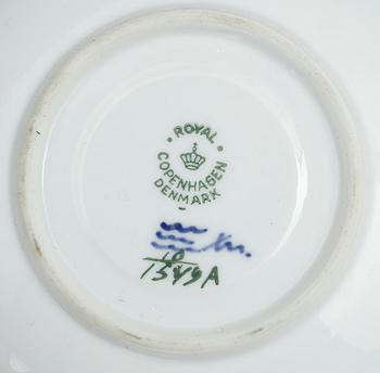 KAFFESERVIS, 19 delar, porslin, "Blå Blomst", Royal Copenhagen, 1900-talets andra hälft.