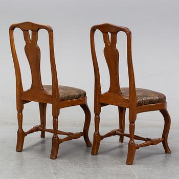 A set of six rococo style chairs, early 20th century.