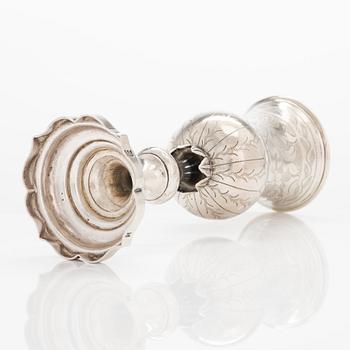 A Lithuanian silver chalice, maker's mark of Sh. Krumgal, Vilnius 1877.