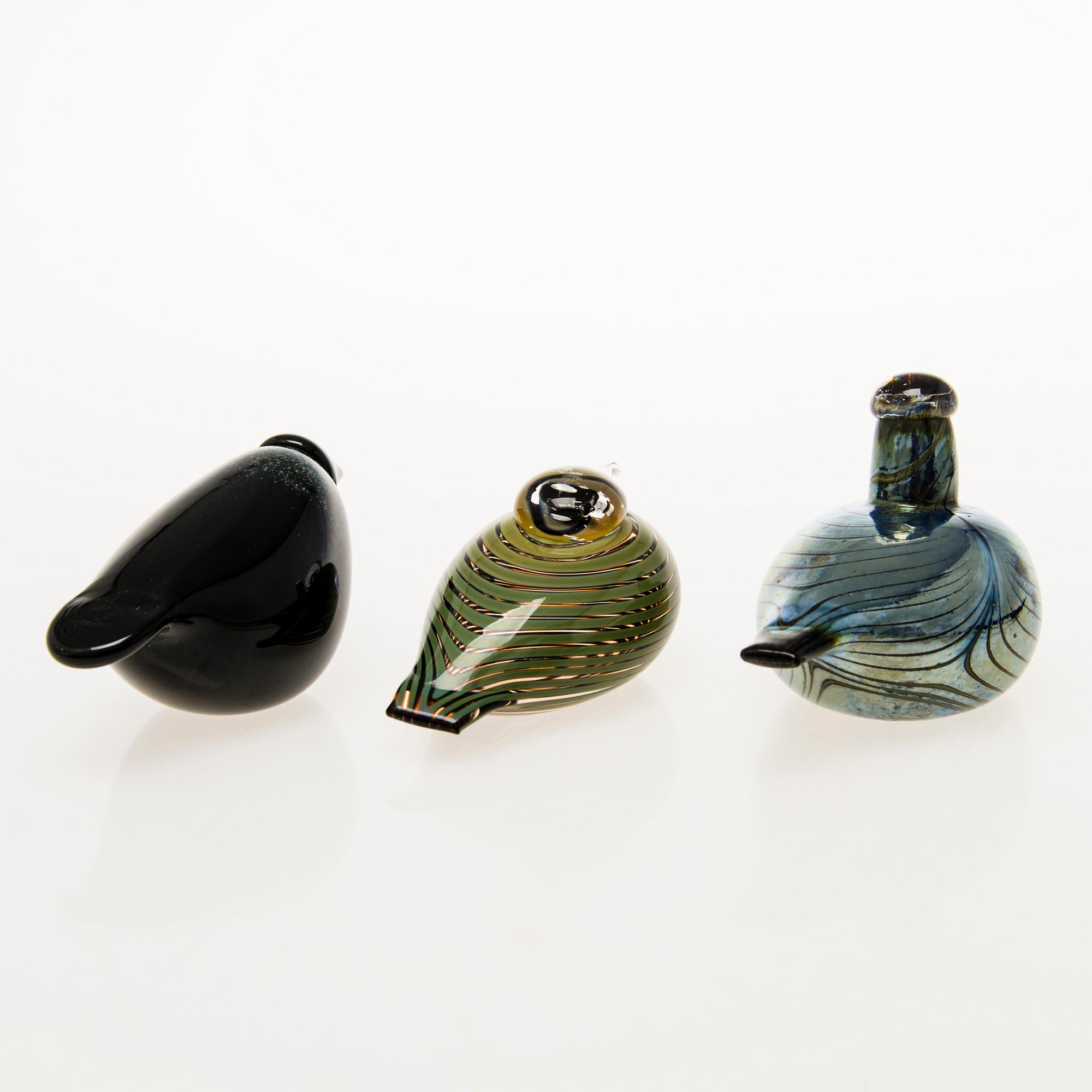 Nordic vintage glass bird 555g カモ ガラスの鳥 吹硝子 鴨