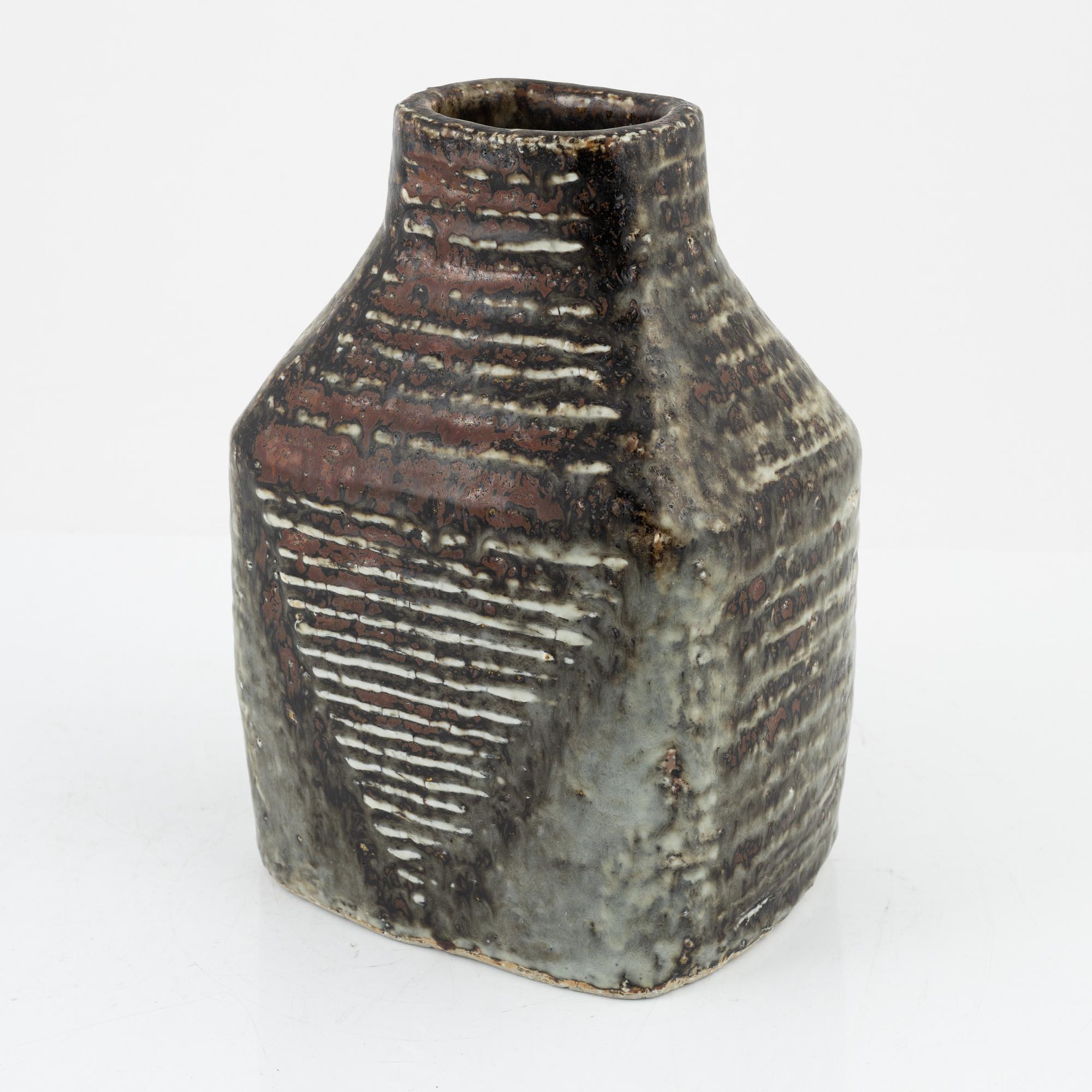 Carl-Harry Stålhane, a unique stoneware vase, Rörstrand, Sweden.