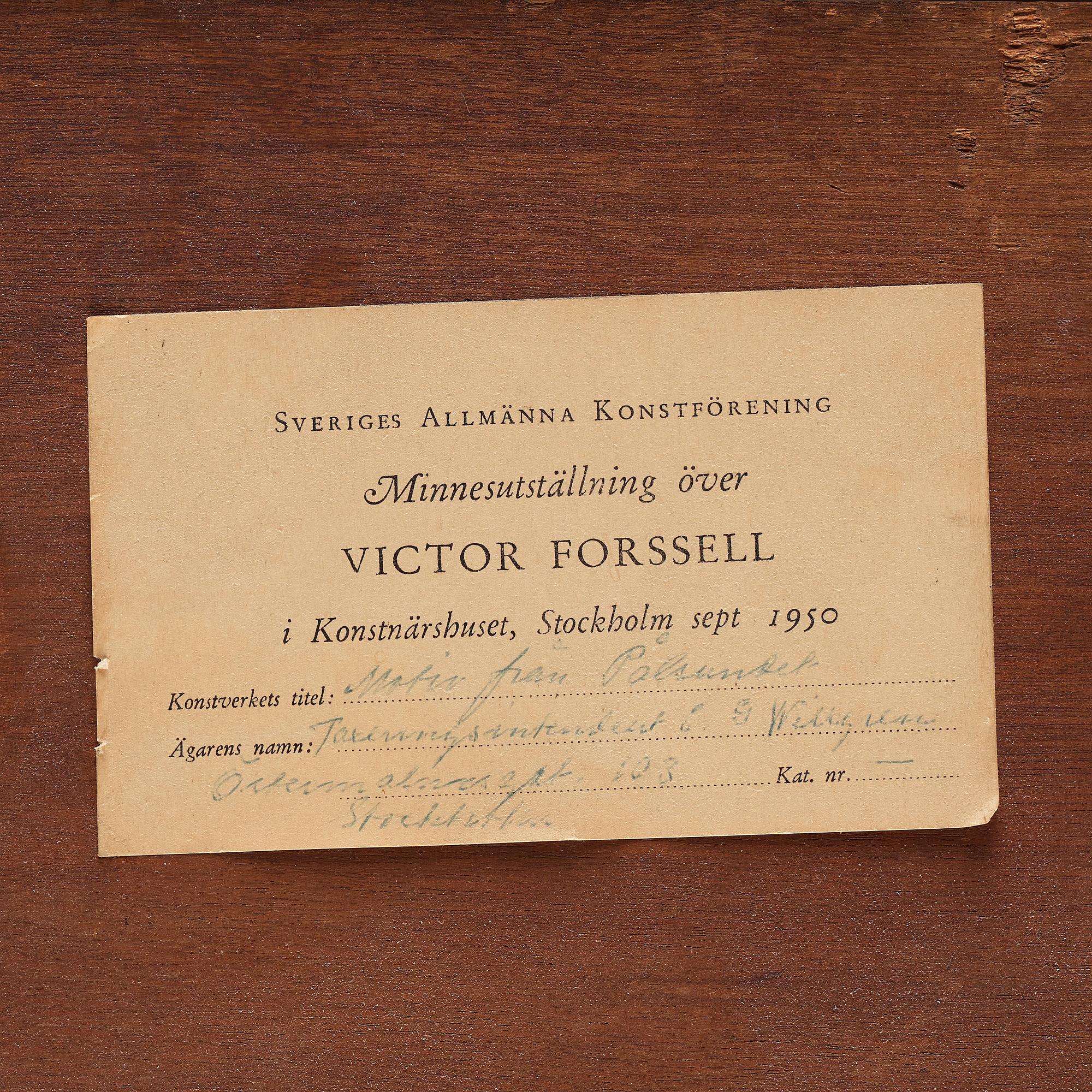 Victor Forssell, "Från Pålsundet V".