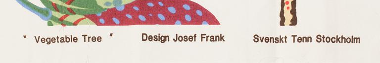 JOSEF FRANK, 2 gardinlängder "Vegetable Tree" firma Svenskt Tenn.