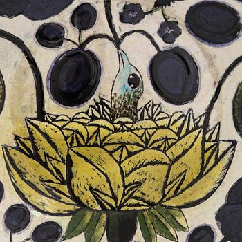 Birger Kaipiainen, Decorative dish, ceramic, signed Kaipiainen.