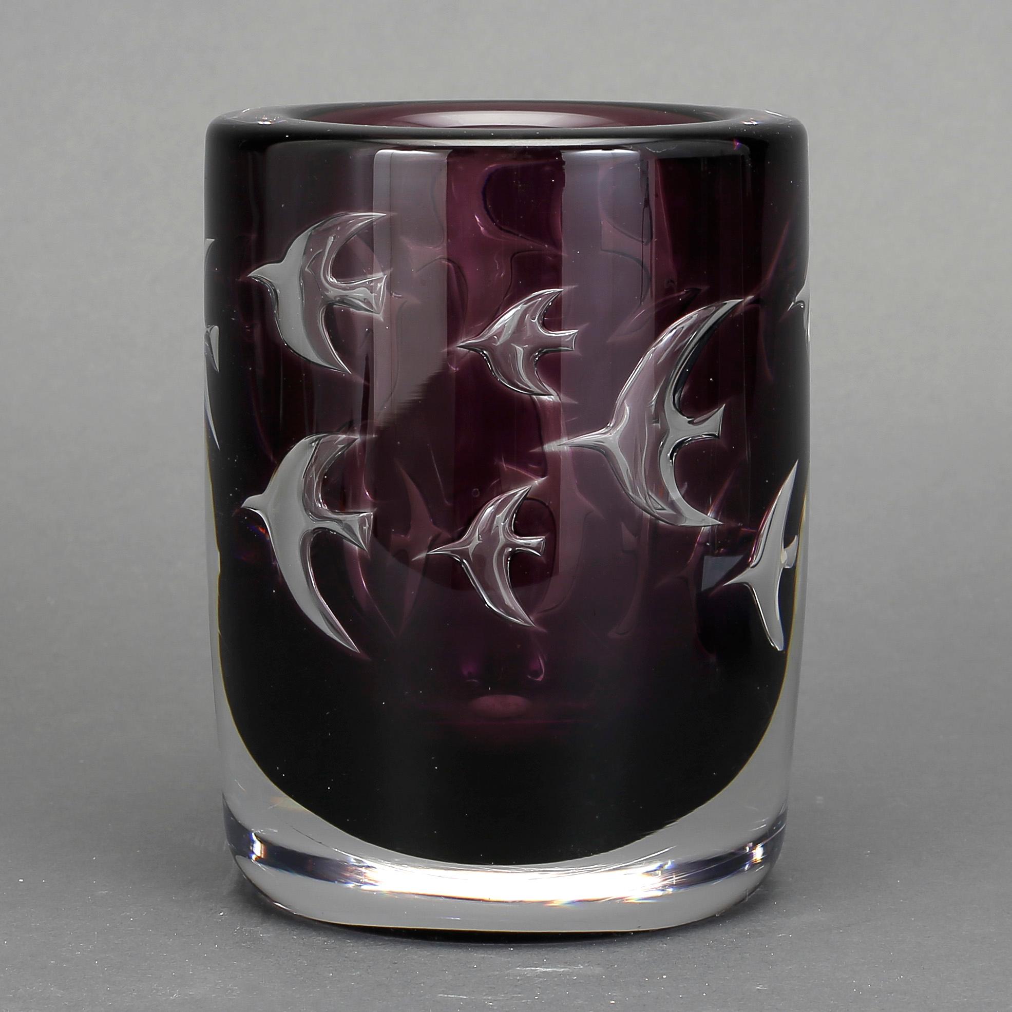 VAS, glas, Olle Alberius, Orrefors, Ariel, 1989.