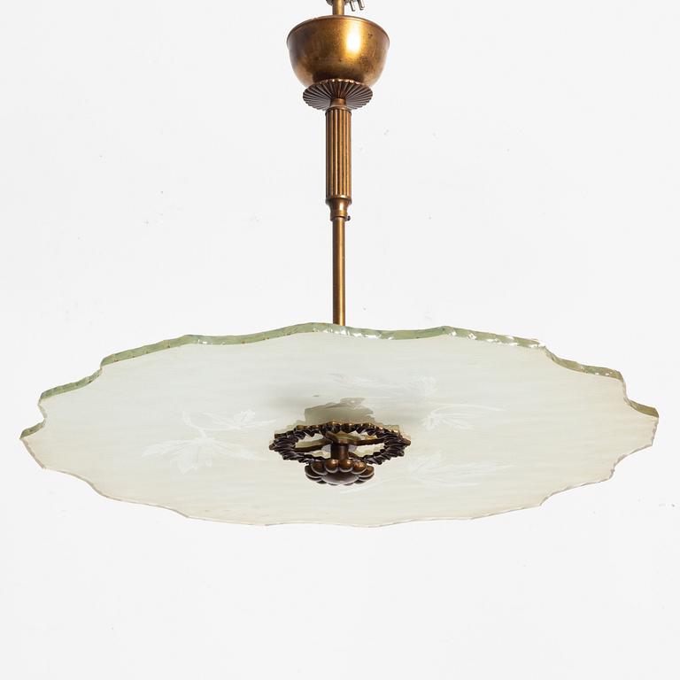 A Swedish Modern ceiling lamp, 1940s.