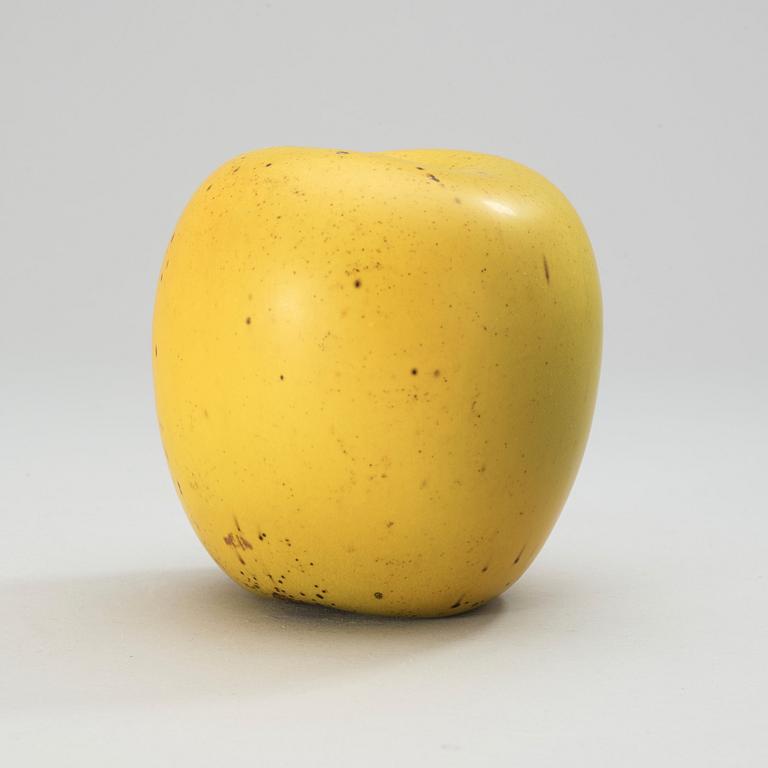 A Hans Hedberg faience apple, Biot, France.