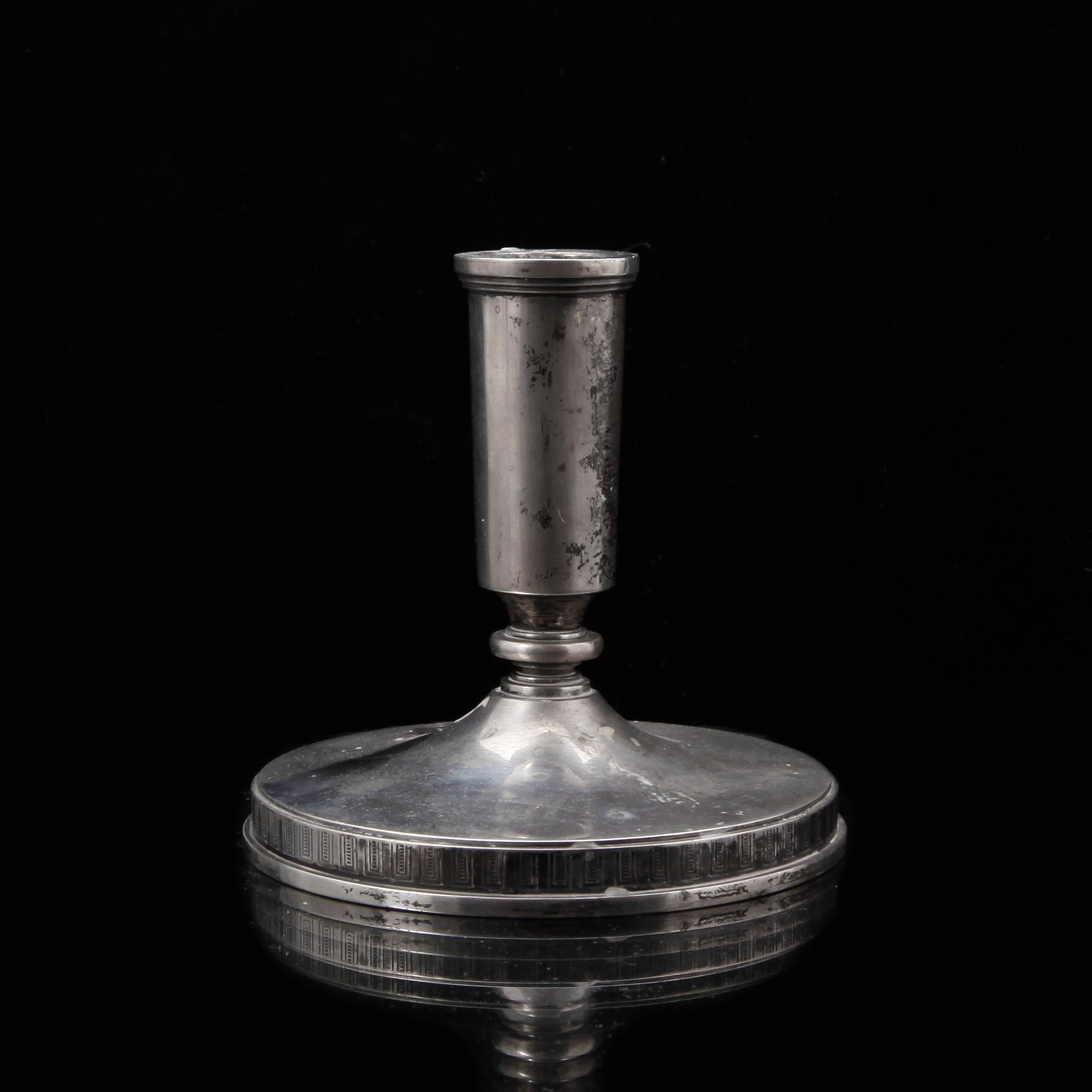 LJUSSTAKE, sterling silver, Atelier Borgila Stockholm 1953. Vikt ca 250 gram.