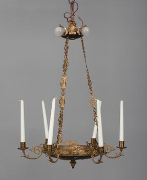 KATTOAMPPELI, empiretyyli, 1900-luku. Korkeus 72 cm.