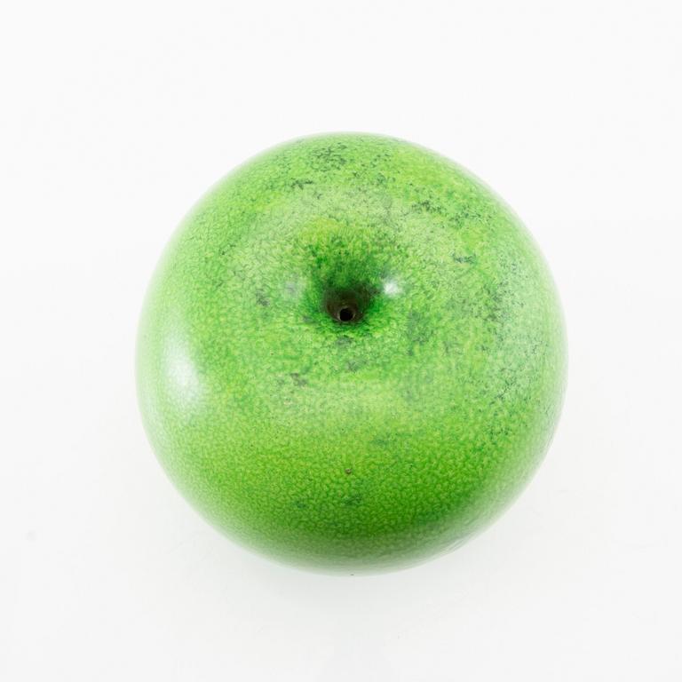 Hans Hedberg, a faience sculpture of an apple, Biot, France.