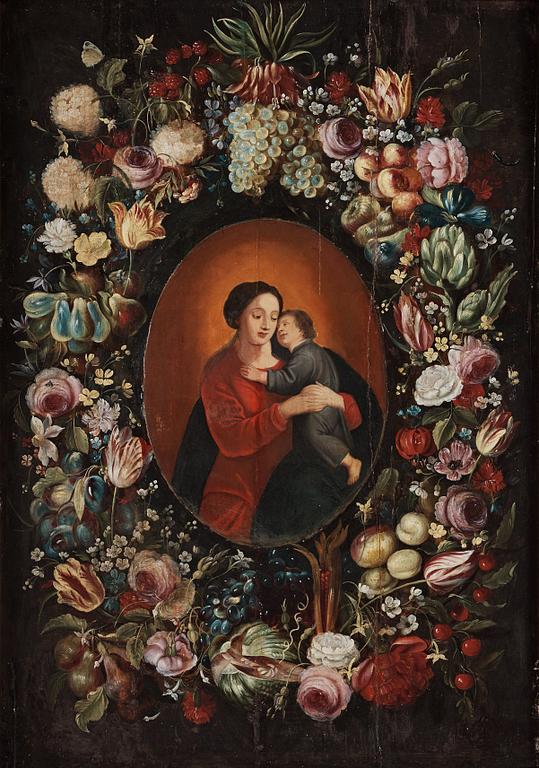 Jan Brueghel dy In the manner of the artist, Madonna and child.