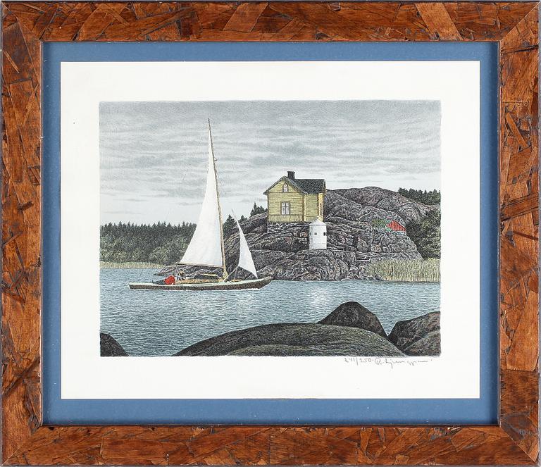 REINHOLD LJUNGGREN, färglitografi, signerad och numrerad 241/250.
