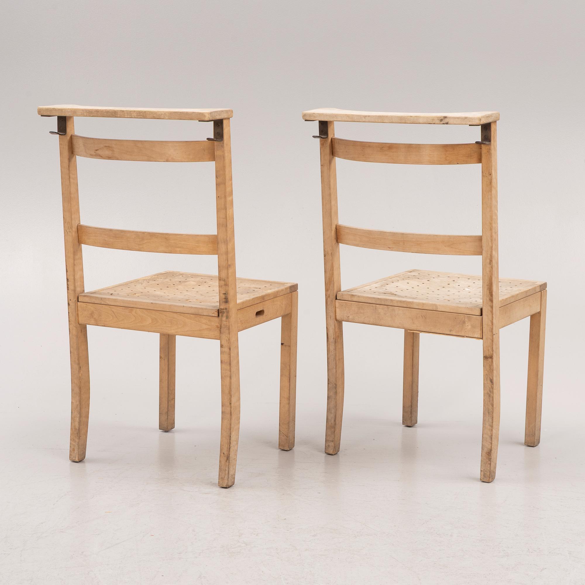 Ella Öström, a set of six chairs, for St. Thomas Church, Vällingby, 1960.