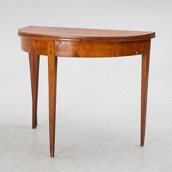 A Gustavian style card table, 19th century.