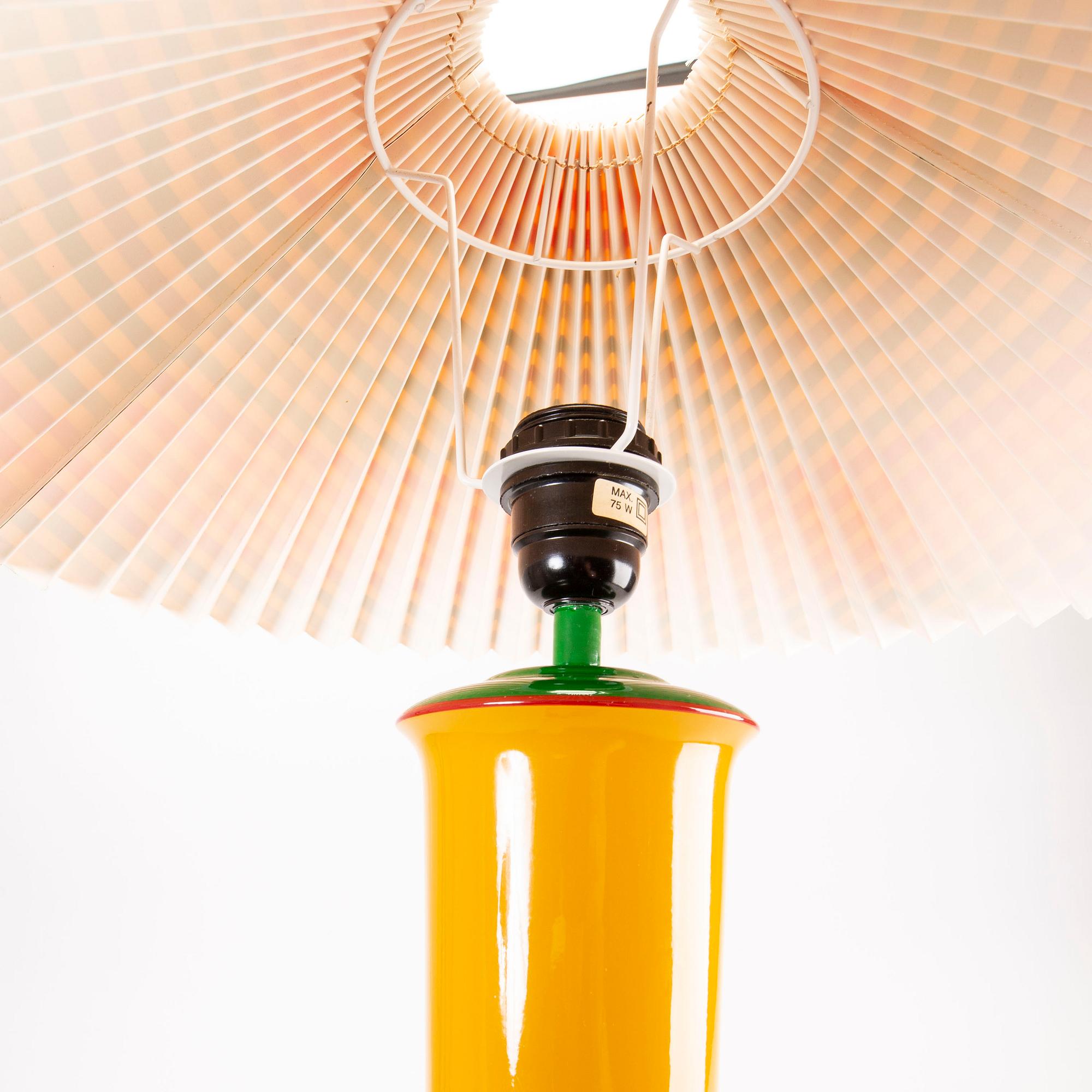 Olivier Vilatte a set of two painted table lamps later part of the 20th century.