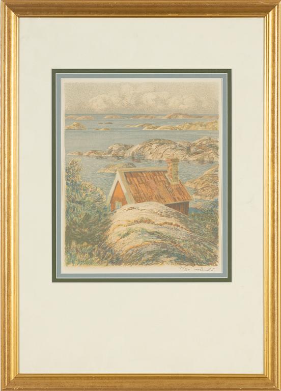 Roland Svensson, färglitografi, signerad 71/350.
