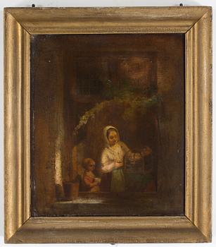 WILLIAM MULREADY, hans art, olja på pannå, 1800-tal, ej signerad.