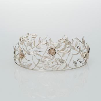 A TIARA, silver.