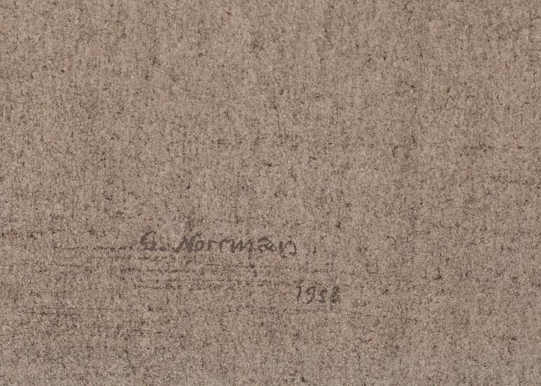 GUNNAR NORRMAN, blandteknik, signerad och daterad 1958.