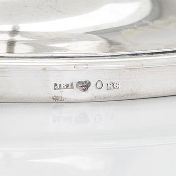 A pair of late 19th-Century silver sugar bowls, maker's mark of Jacob Engelberth Torsk, Stockholm 1895.