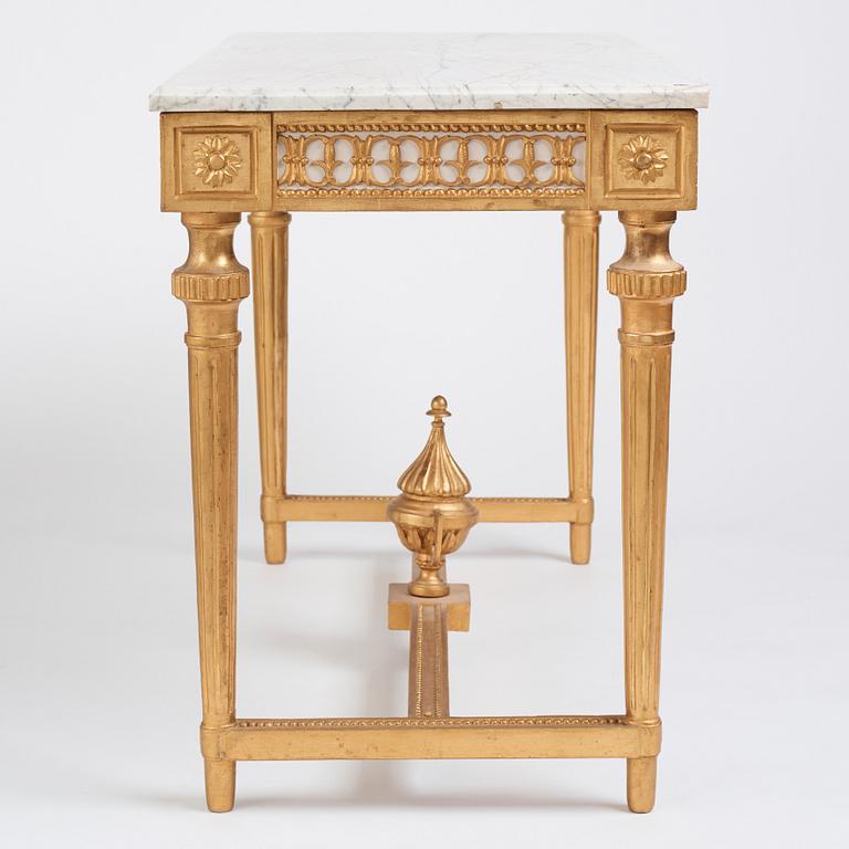 A late Gustavian console table in the manner of P Ljung.