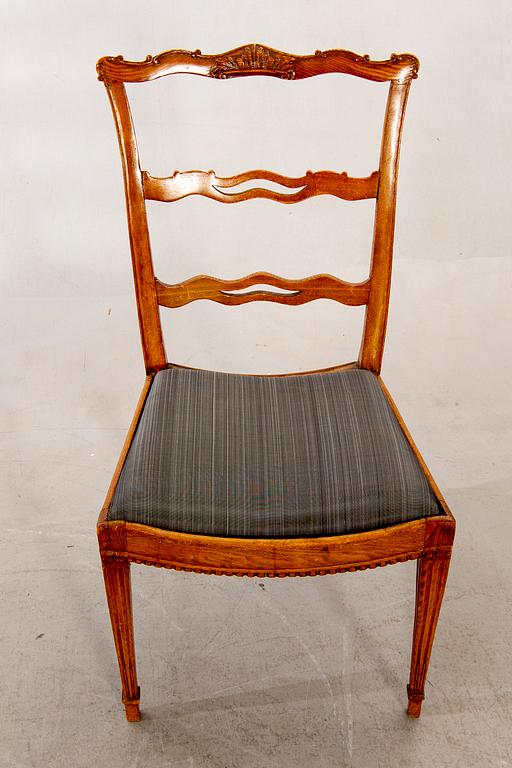 Stolar, 8 st, England omkring 1800.