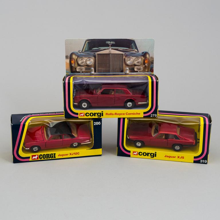 13 Corgi vehicles, England 1970's-80's.