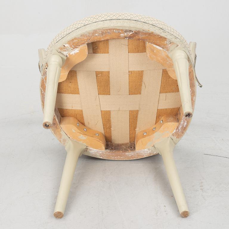A Gustavian armchair, Sweden, end of the 18th century.