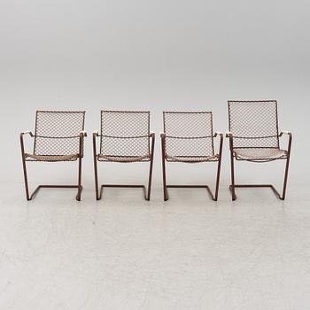 A set of four patio chairs from Grythyttan Stplmöbler, mid 20th Century.