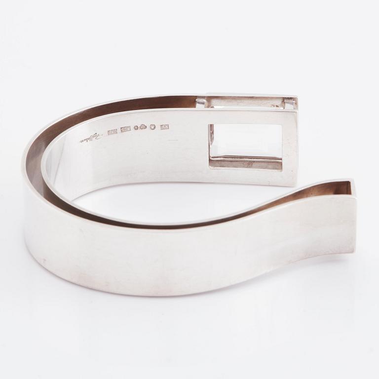 Rey Urban, armband sterlingsilver med fasettslipad bergkristall, Stockholm 1981.