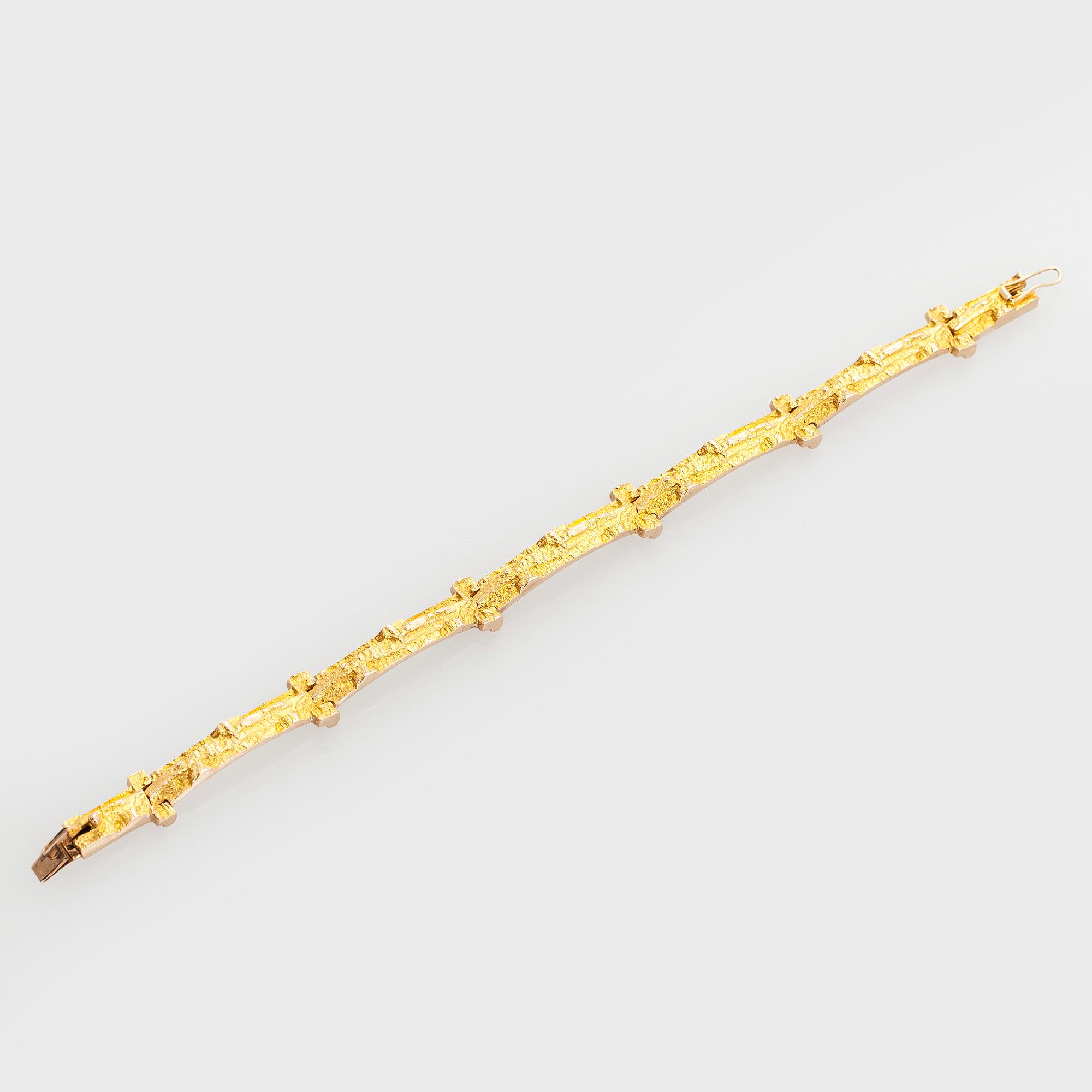 Björn Weckström, Rannekoru, 14K kultaa, "Tundra", Lapponia 1967.