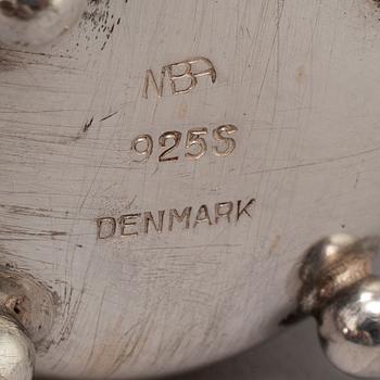 Mogens Bjørn-Andersen, salt och pepparkar, 4 st, silver, Bornholm.