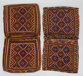 A pair of west persian saddel bags. Circa  150 x 80 cm.