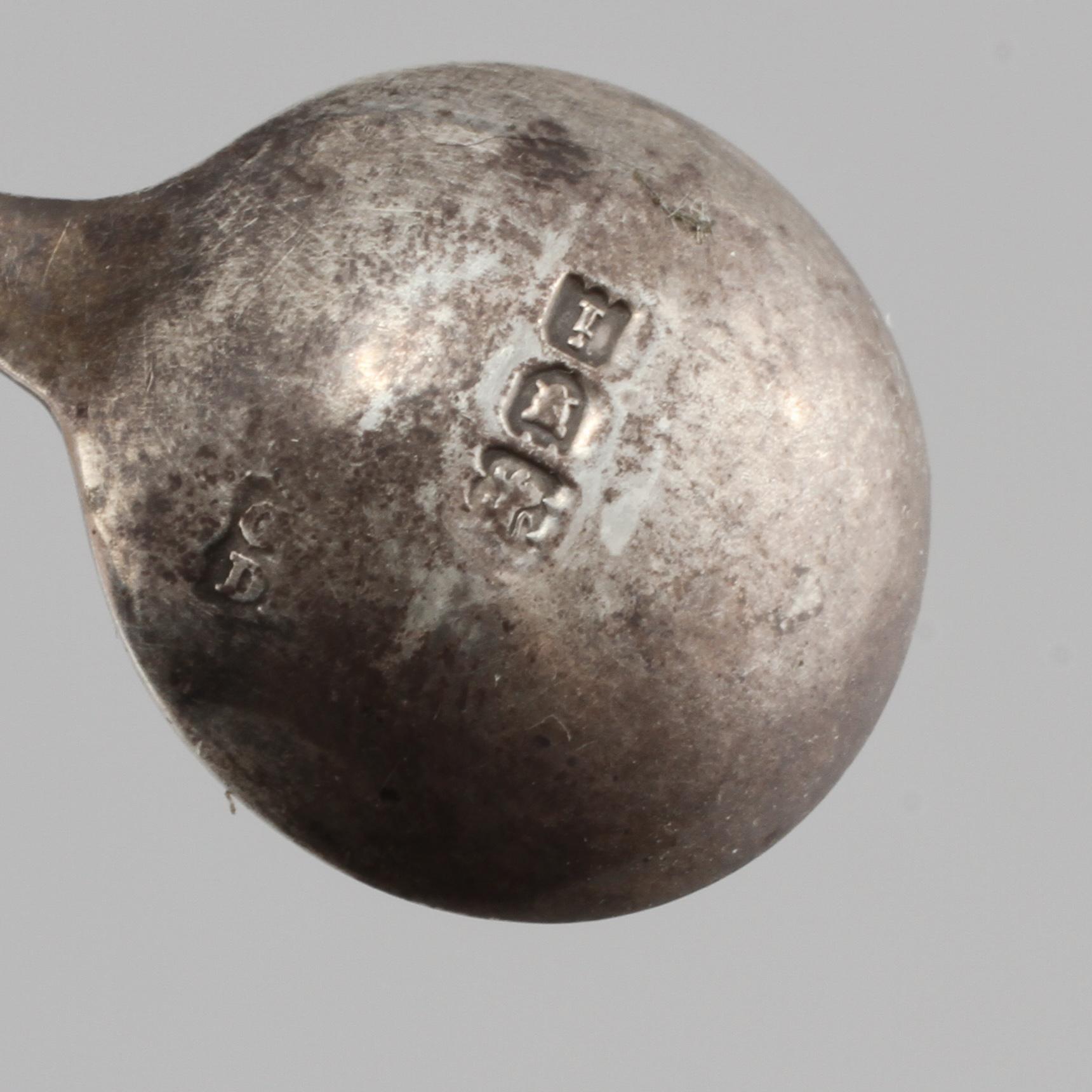 PARTI SILVER, 5 delar, mestdels England, 1800/1900-tal. Vikt 170 g.