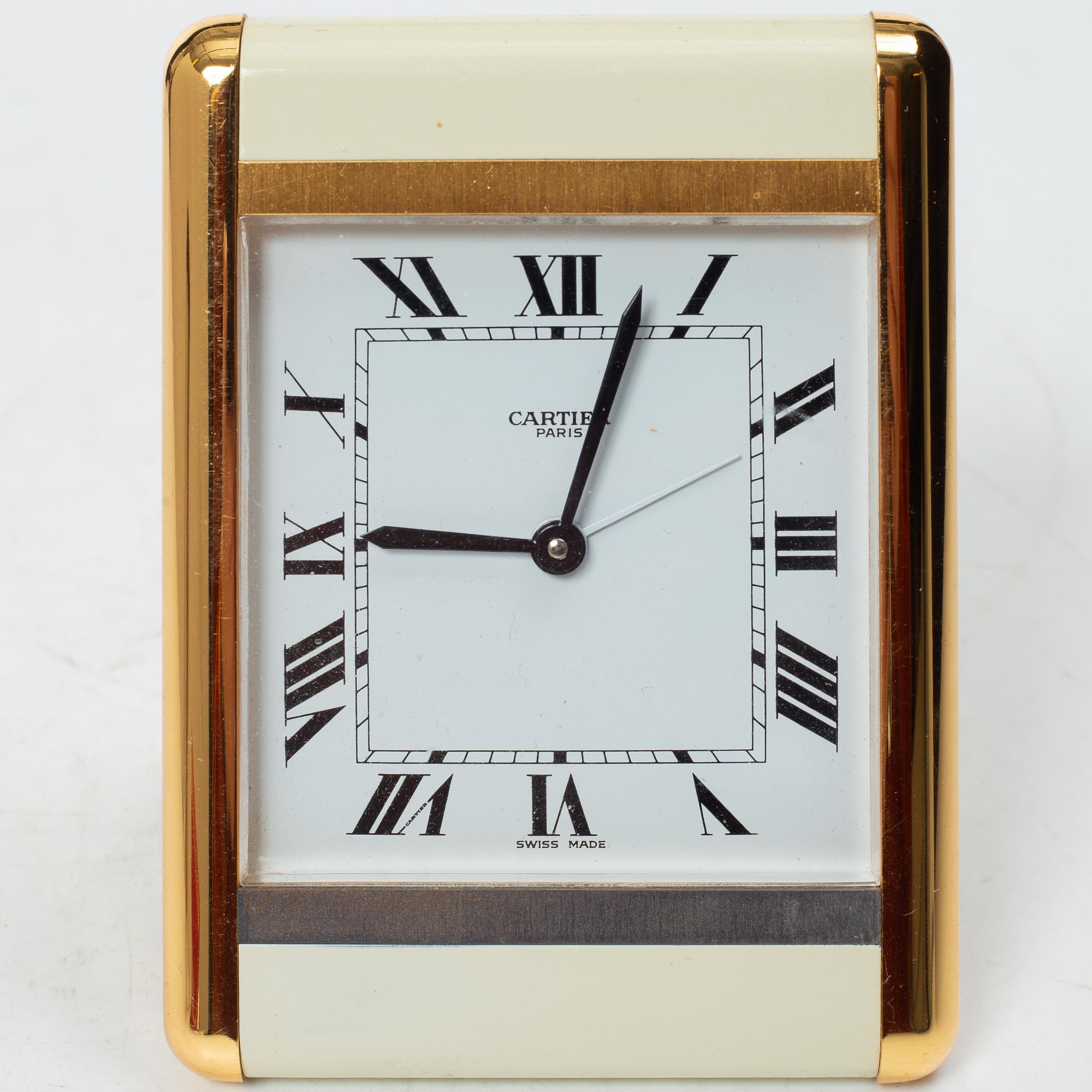 Table clock, Cartier, second half of the 20th century.