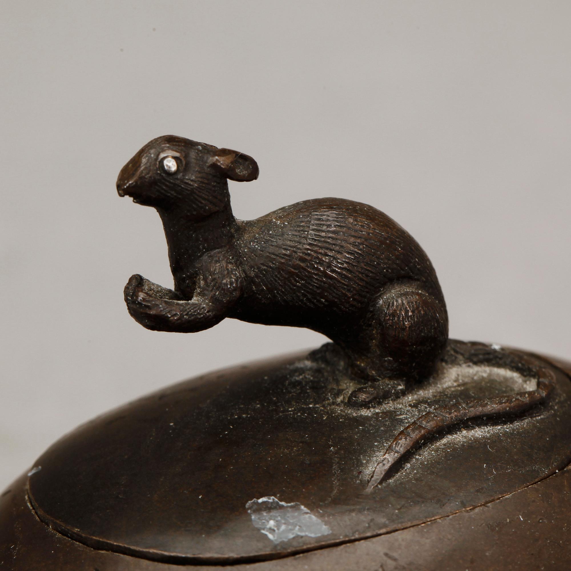 BLÄCKHORN, brons, Kina, sannolikt sen Qing dynastin.