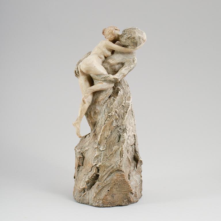 SVEN BOBERG, skulptur, gips, signerad Paris 1905.