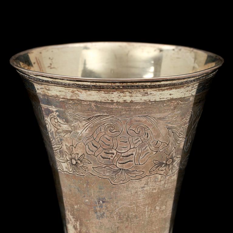 BÄGARE, silver. Nils Frantzleben, Torneå (1775-1803). Finland. Vikt 302 gr.