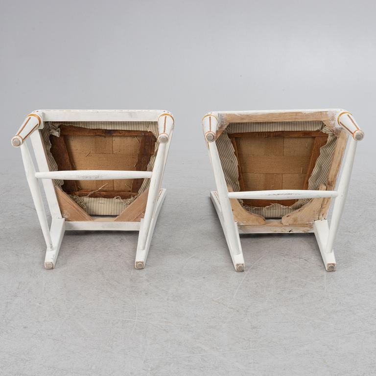 Chairs, a pair, Gustavian style, 19th century.