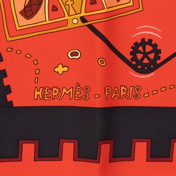 Hermès, scarf, "La Mecanique des Idees".