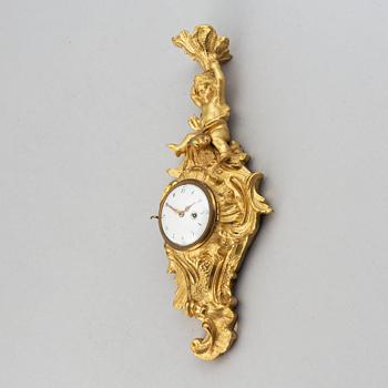 Väggur, rokokostil, late 19th or early 20th century.