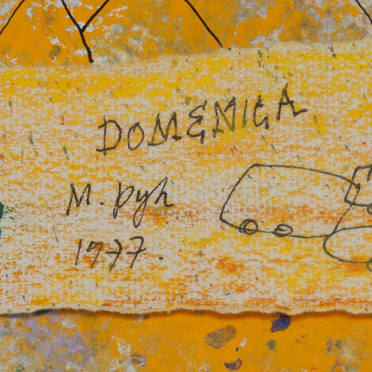 MADELEINE PYK, blandteknik, signerad och daterad 1977.